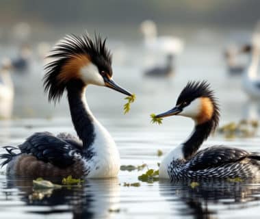 découvrez comment reconnaître le grèbe huppé parmi les autres oiseaux aquatiques grâce à des caractéristiques distinctives et apprenez-en davantage sur ses fascinantes parades nuptiales dans cet article informatif.