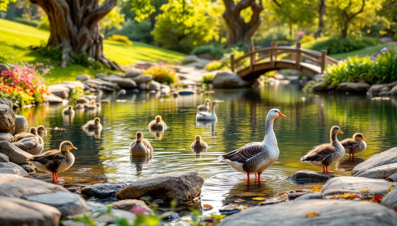 découvrez les conditions essentielles pour aménager un espace en eau adapté aux canards et oies. apprenez comment garantir leur bien-être et favoriser leur comportement naturel dans votre jardin.