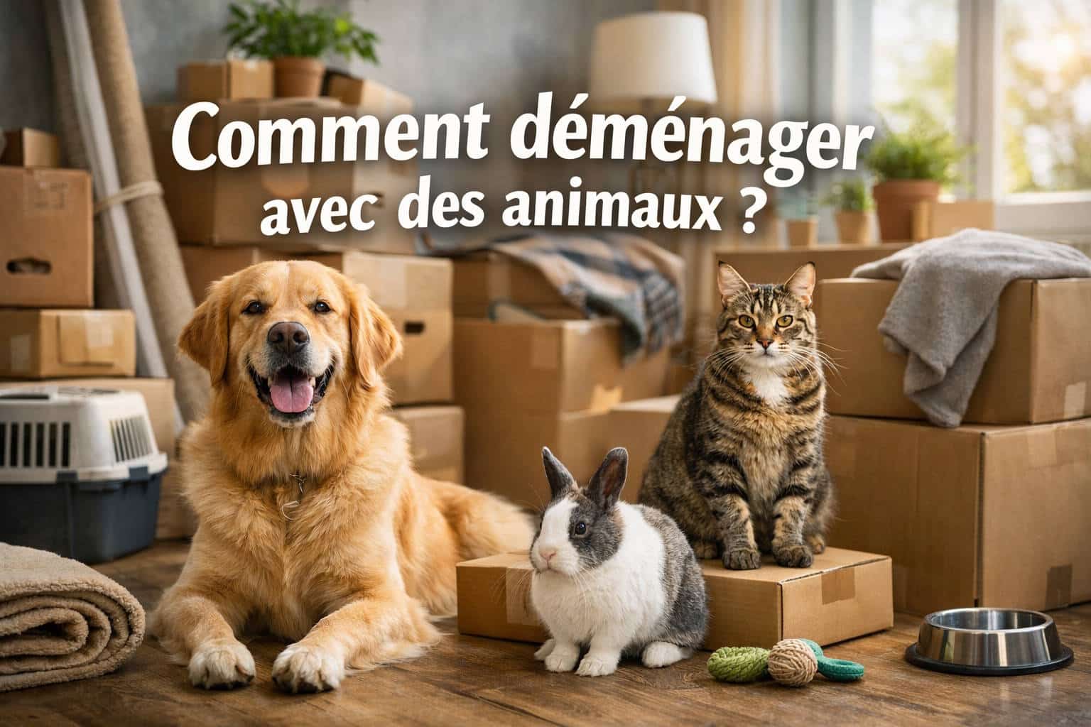 comment déménager avec des animaux