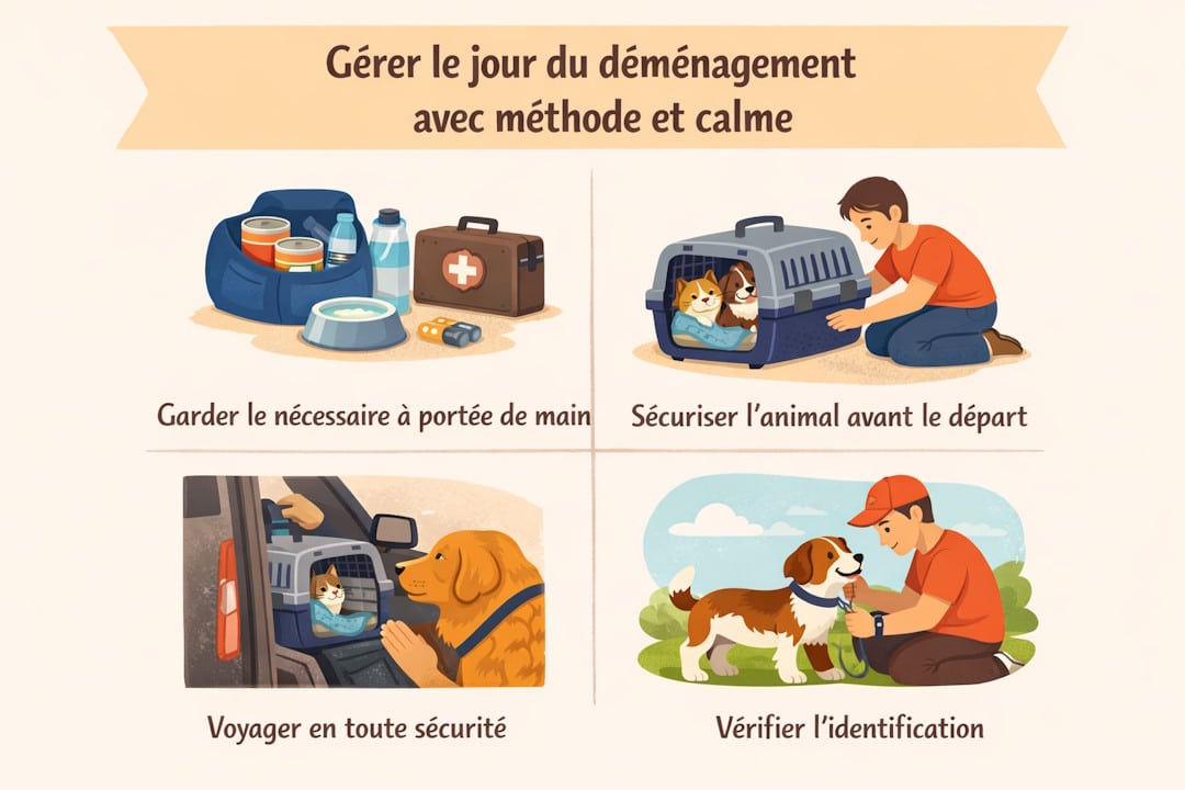 jour du déménagement pour animal