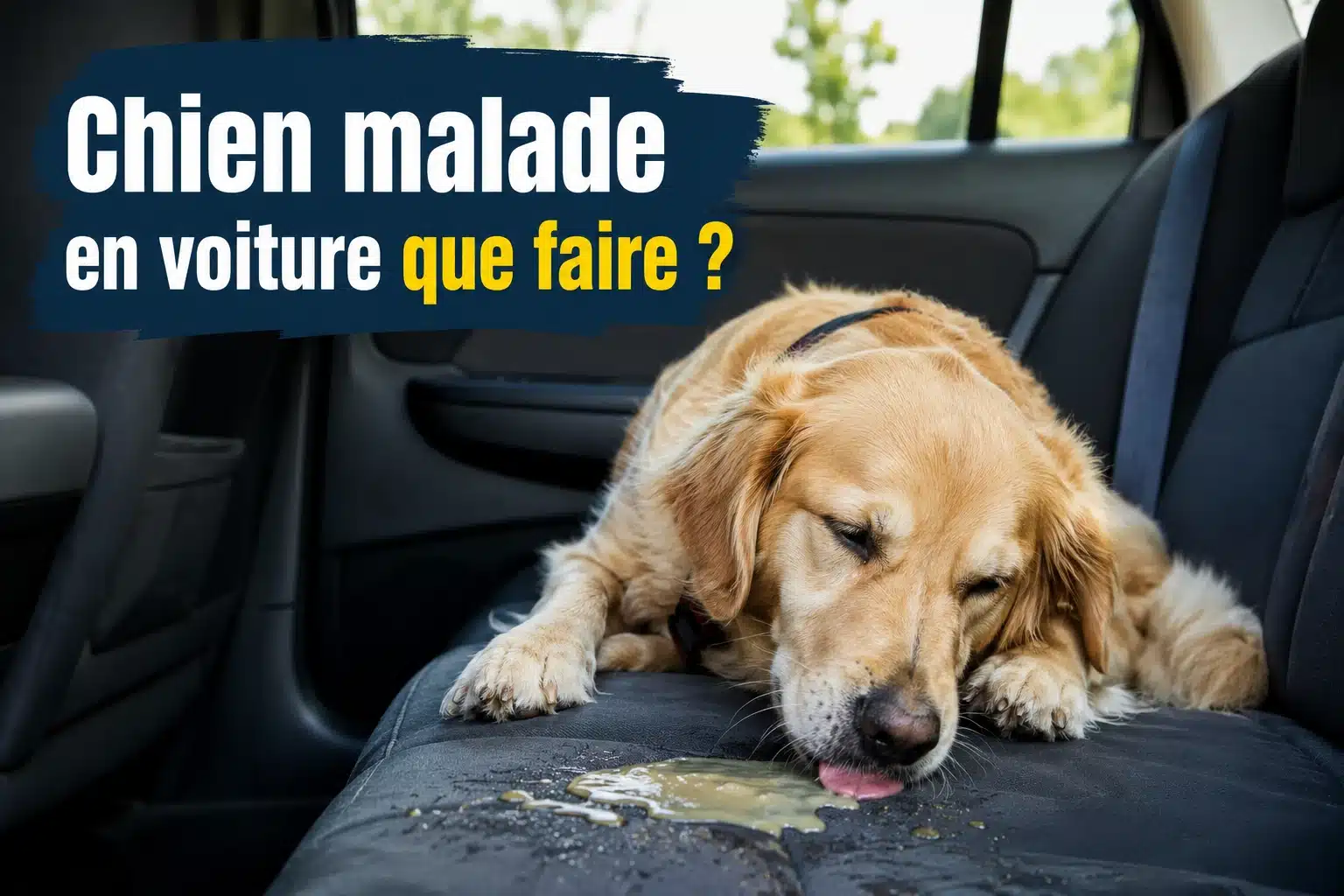 chien malade en voiture que faire