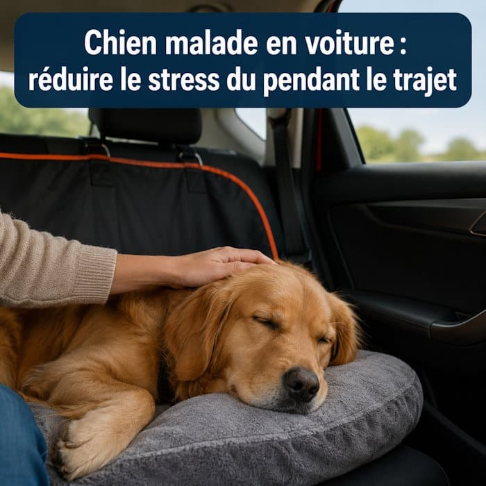 chien malade en voiture réduire stress
